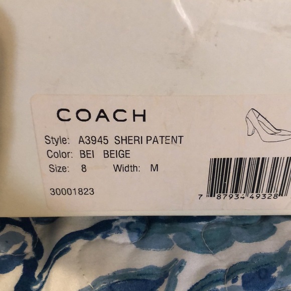 Authentic Coach Sheri Patent Leather Nude Heels - Picture 14 of 16